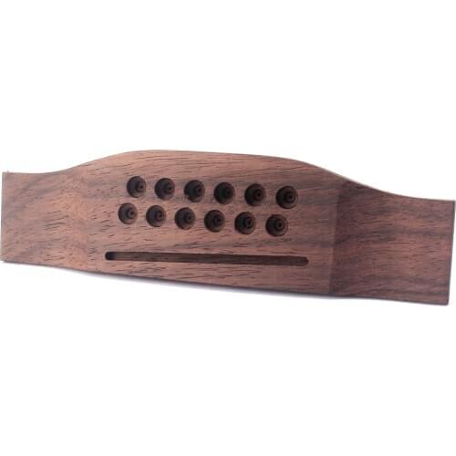Rosewood Bridge for 12 String Acoustic Guitar Accessories Part Replacement
