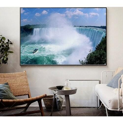 Hd print Niagara Falls canvas painting poster Posters Living Room Decor Wall Art Home Decor with Frame