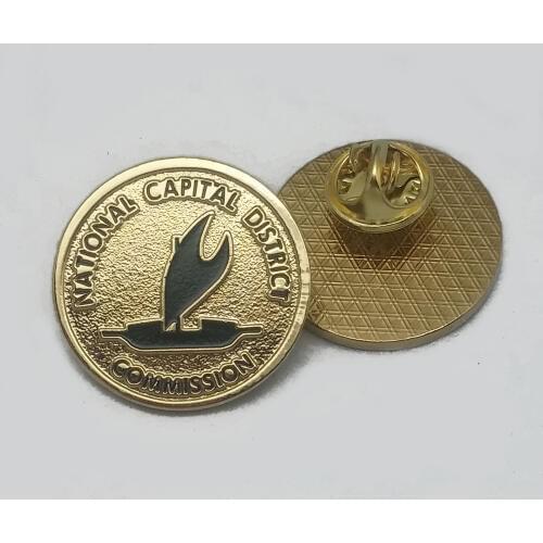 Professional Manufacture Custom Metal Pin Custom-made Your Logo Design In Soft Enamel Badge Round-shape Size 25 MM