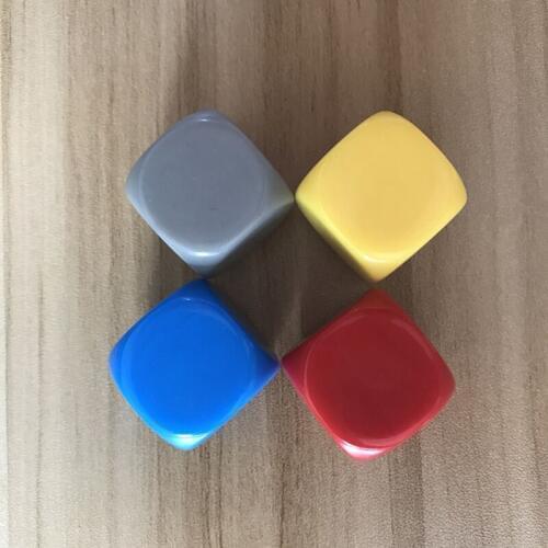 60Pcs/Lot 22mm Blank Dice Round Corner Acrylic Hexahedron Blank Dice Can Write Color Creativity DIY Wholesale Dice Set Yernea
