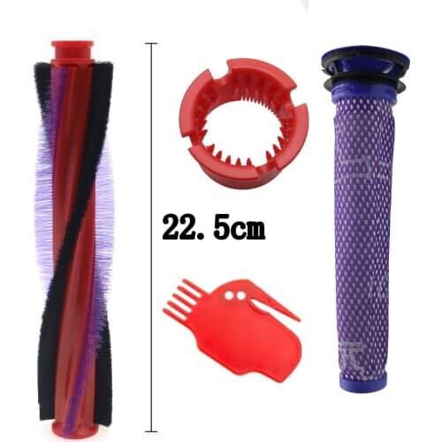 Nylon bristle roller and filter replacement brush for DYSON V6 brush DC59 DC62 SV073 SV03 963830-01 motorized floor brush bar