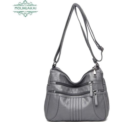 Large Capacity Pu Leather Shoulder Crossbody Bags For Women 2021 Casual Ladies Messenger Bag Purses And Handbags Luxury Designer