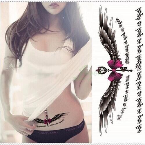 Waterproof Temporary Tattoo Sticker on body big size angel wings tatto stickerss flash tatoo fake tattoos for girl women