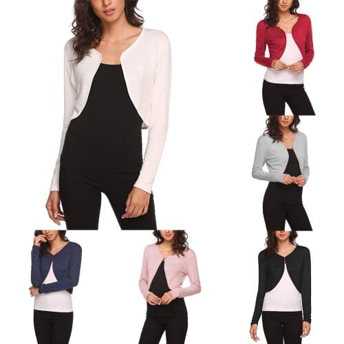 Knitted Cardigans Women Long Sleeve Crop Top Autumn Fashion Casual Sweater Sexy Streetwear Outerwear Female Sweater