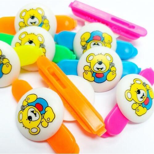 10 Plastic Girl Teddy bear Kids Hair Clips Cake Decoration Bag Pinata Filler Supply Novelty Birthday Party Favors Gift Toy Prize