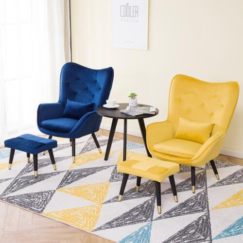 12% H Nordic Single Living Room Sofa Balcony Apartment Mini Chair Modern Minimalist Sofa Personality Leisure Bedroom Room Chair