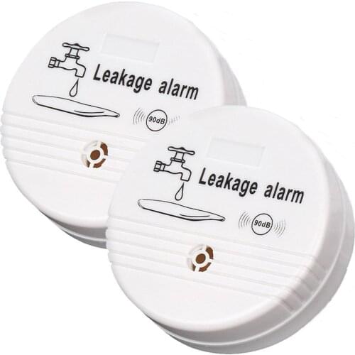 2pcs Water Leakage Sensor 85dB Water Level Alarm Battery Powered Water Security System
