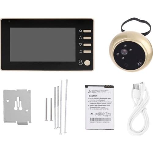 4.3 Inch LCD Color Screen Electronic Door Bell Viewer IR Night Door Peephole Digital Door Camera