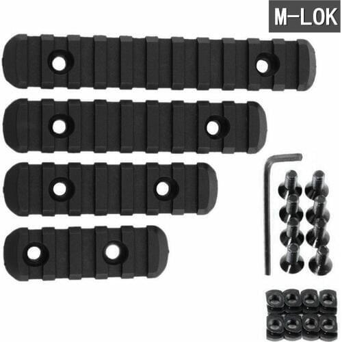 4 pcs/set Tactical Airsoft Polymer Picatinny Rail M-LOK for mlok Handguard Laser Scope Hunting accessories