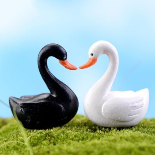 4PCS Small Mini Goose Swan Model Terrariums/aquariums Ornaments Micro Fairy Garden Decoration Miniature Figurine DIY Accessories
