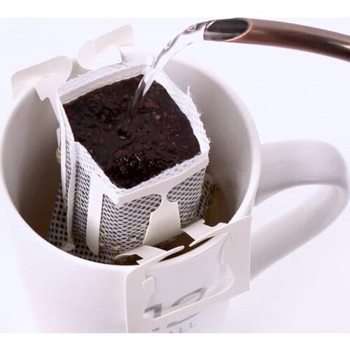 50Pcs Hanging Ear Coffee Filter Bag Disposable Coffee Filter Bags Portable Eco-Friendly Paper Bag for Espresso Coffee Dropship