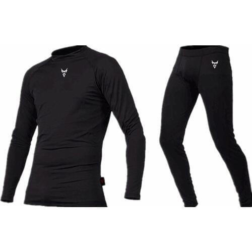 Motorcycle underwear quick-drying Set Mens Motorcycle Sweat clothes Base Layers Tight Long Johns Tops & Pants Set
