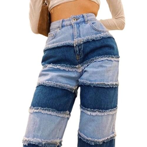 CHAMSGEND Women's Straight Jeans