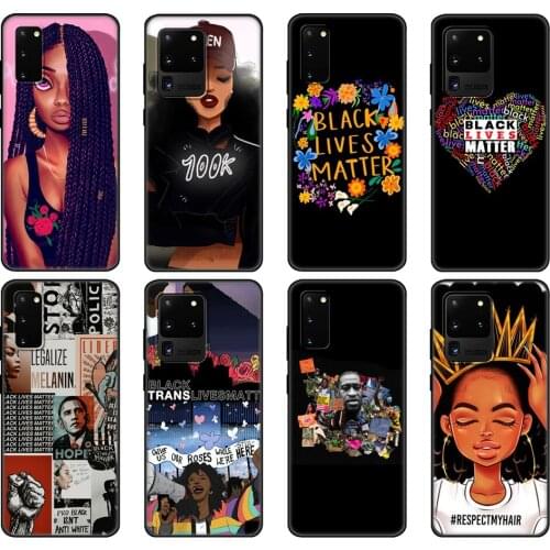 Black tpu Case For Samsung galaxy S20 /S20 PLUS/S20 ultra/S20+ /S20FE back cover Black lives matter