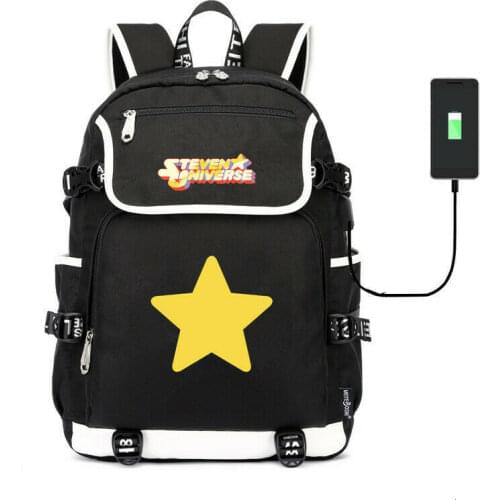 Steven Universe Gregs Star backpack Children Schoolbag USB charge travel Bag