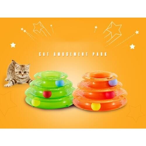 Pet Cat Turntable Interactive Toys Crazy Ball Disk Interactive Amusement Plate