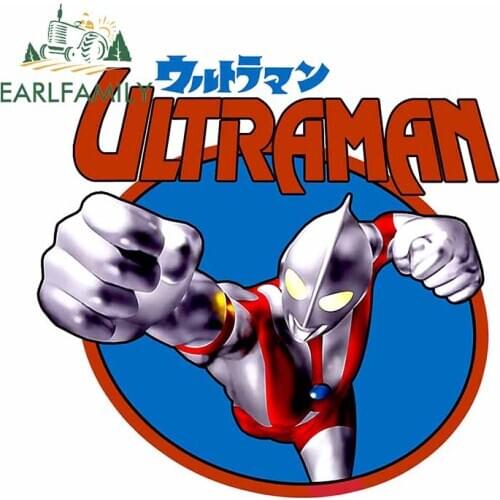 EARLFAMILY 13cm x 12.7cm For Ultraman Scratch-Proof Car Stickers Car Accessories Decal 3D Funny Motorcycle For JDM SUV RV