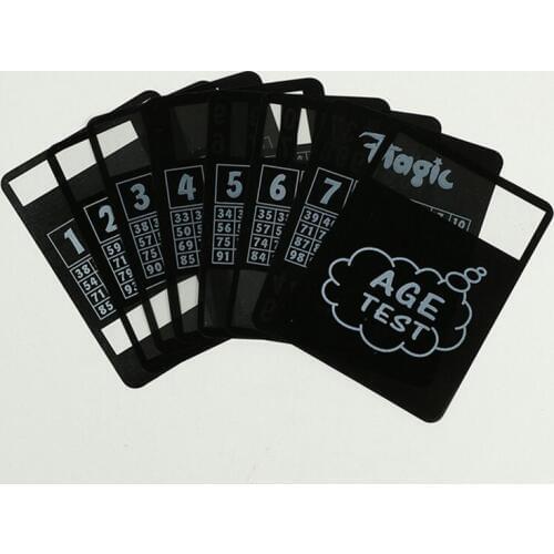 Age Perspective Card Magic Show Age Test Card Magic Props Stage Street Close-Up Magic Tricks Classic Toys Accessories
