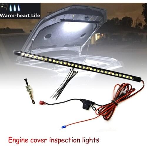 White Under Hood LED Light Kit With Automatic on/off -Universal Fits any Vehic Car LED Lights Automatic Switch Ties Strips