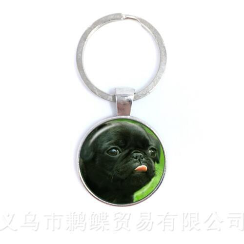 Dog Keychains Glass Cabochon Animal Handmade Pendant Dog Lover Your Beloved Pet Great For Memorial Time
