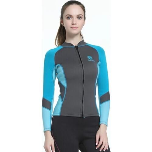 MYLEDI 2MM Anti Cold Keep Warm Sunscreen Diving Jacket For Women Surfing Swimming Snorkeling Boating Wetsuit
