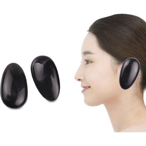 5 Pairs Black Plastic Ear Cover For Barber Shop Salon Professional Earmuffs Hair Waterproof Hairdressing Dyeing C4P3