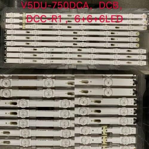 New27PCS/Kit LED Strip For Samsung UN75MU6300 UN75JU6500 V5DU-750DCA-R1 V5DU-750DCB V5DU-750DCC-R1 BN96-34763A 34764A 34765A