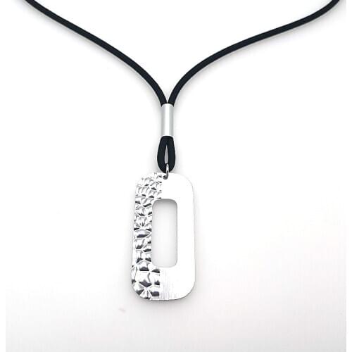 YD&YDBZ Silver Color Sheet Necklaces For Women Luxury Handmade Rubber Accessories Choker Long Pendant Necklace Jewellery Gift