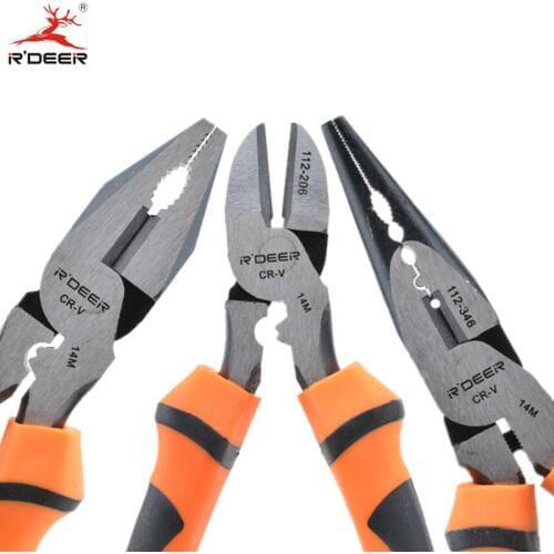 RDEER 1PC Pliers 6"/150mm CRV Multitool Wire Stripper For Cutting Crimping Multi Functional Electrician Hand Tools