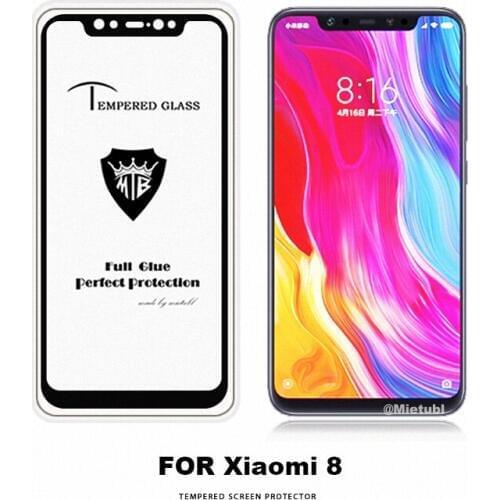 Full Cover Full AB Glue Tempered Glass Screen Protector Film for Xiaomi Mi 8 Lite Mi 8 Pro Mi8 for Xiaomi Mi 8 SE Mi8 SE