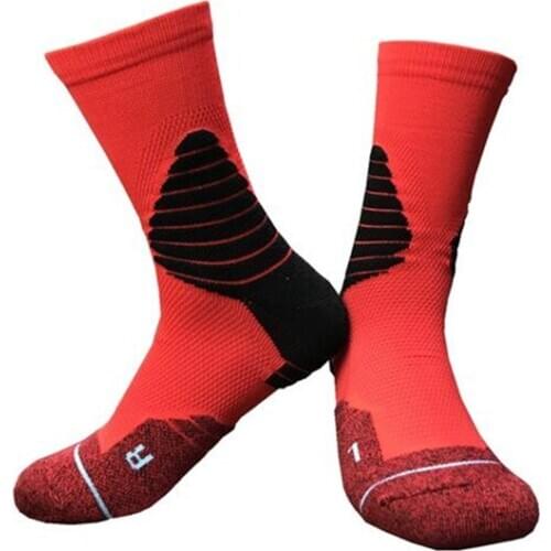 Professional Basketball Socks Mens Outdoor Elite Basketball Sports Towel Running Socks Compression Short Middle Tube Thick Socks