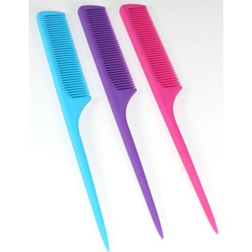 Anti-Static Hair Comb for Salon Dyeing Combs Professional Highlighting Hair Comb ABS Weaving Fluorescence Color Combs