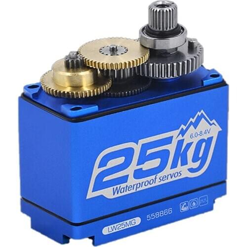 Retail Power HD LW-25MG 25KG/0.14S Waterproof High Torque Metal Gear Standard Digital Servo for 1/8 1/10 Scale RC Cars