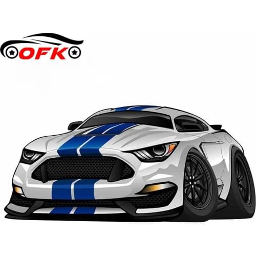 OFK Modern American Muscle Car Cartoon Car PVC Styling Window Bumper Trunk Decoration Funny Car Stickers