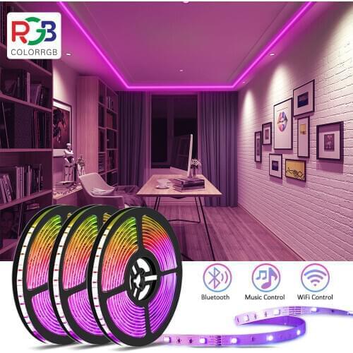 LED Strip Lights,30M(100FT),SMD5050 Bluetooth , Music Sync,16Million Colors ,Dimmable, DIY,Smart led strip lights for home