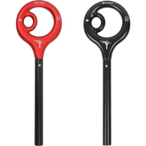 XINDA Rock Climbing 9-Ring Rigging Descender 150kg Rock Climbing Cable Descent Device Aluminum Downhill Rappelling Equipment