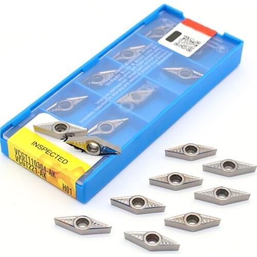 VCGT110302 VCGT110304 VCGT110308 AK H01 100% original Insert CNC Lathe Tool Aluminum Alloy Insert Carbide Internal Turning Tool