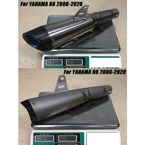 For Yamaha YZF-R6 R6 2006-2020 Motorcycle Link Pipe Exhaust Vent Tubes Titanium Set Replace Original Muffler Baffler System