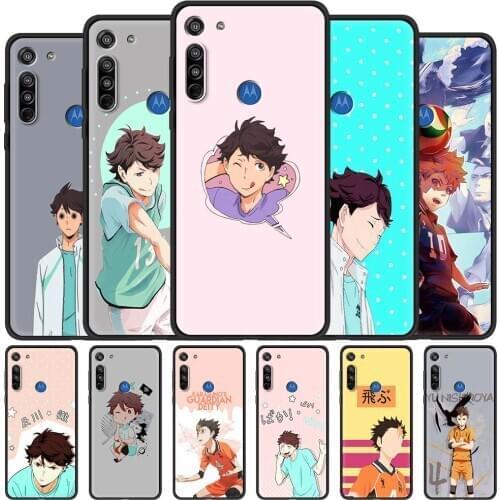Japan Anime Oya Haikyuu Phone Case for Motorola Moto G9 Play One Fusion Plus G8 Power G Stylus Hyper E7 Edge Lite Black Cover