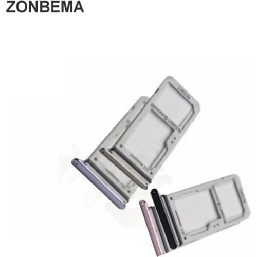 ZONBEMA 5pcs/lot High quality New Dual Sim Card Tray Micro SD Card Tray for Samsung Galaxy S8 S8+ Plus G950 G950F G955 G955F