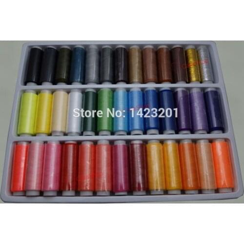 1 Set 200 Yard/Reel Spools Polyester Sewing Thread For Hand and Machine Mixed Strong Durable 39 Color