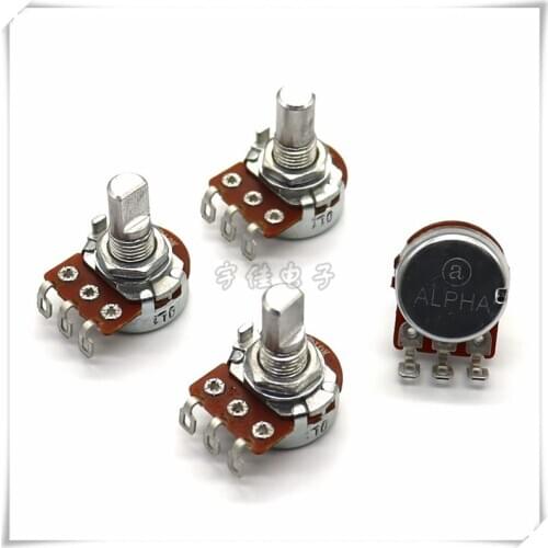 1 Piece Welding Line Potentiometer Mono B10K B103 Half Shaft 15MM 3Pin Power Amplifier Volume Adjustment Potentiometer