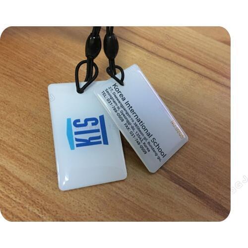 500PCS IC 1K S50 13.56MHZ Epoxy card, RFID Epoxy tag logo printed eposy style rfid tag business card for access control