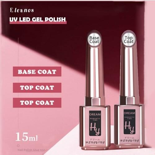 15ml Nail Gel Polish No Wipe Matte Top Coat And Base Foundation Varnish Primer Long Lasting Soak off UV LED Gel Polish Nail Art