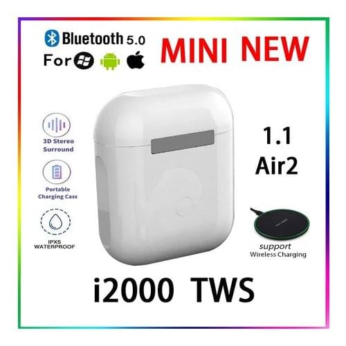 2021 Original i2000 TWS 1:1 GPS Rename Wireless Bluetooth Headsets 003G