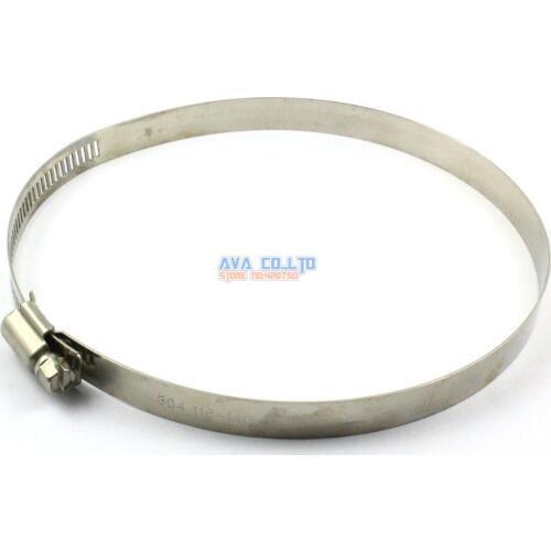 5 Pieces 118-140mm Stainless Steel Hose Clamp Worm Gear Hose Pipe Fitting Clamp