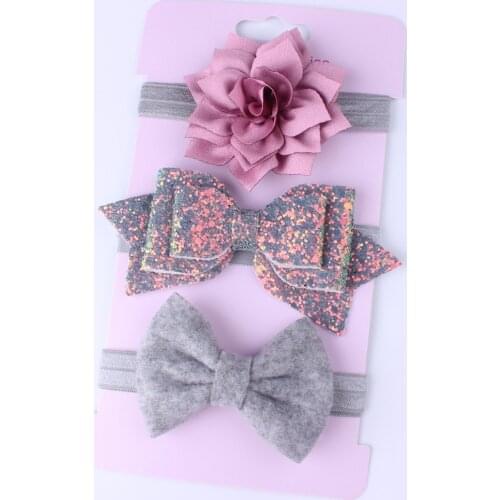 3pes Baby Hair Band Baby Headband Children Elastic Hair Accessories Bows Baby Headbands Girls Hair Accessories