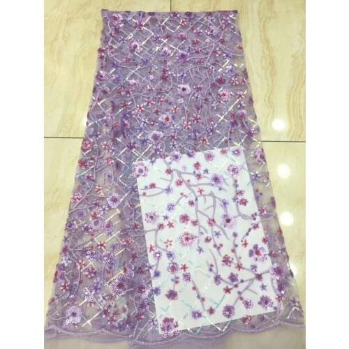 French Lace Fabric 2021 High Quality African French Tulle Lace Fabric Embroidery Nigerian Party Dress D3801