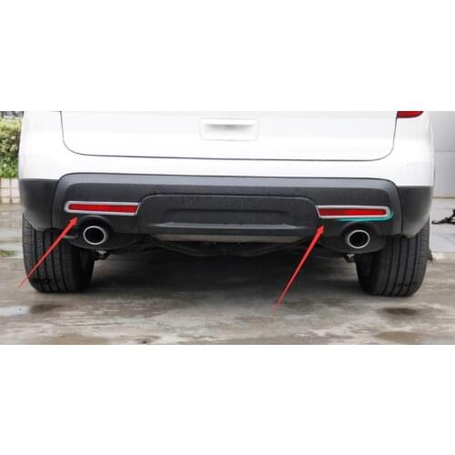 Chrome Back Fog Lamp Fog Lights Frame Cover Trim 2 pieces for Ford Explorer 2011 2012 2013 2014 2015