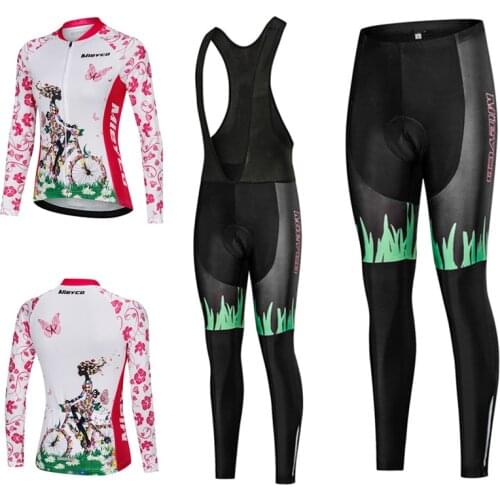 Mieyco Pro Cycling Girl Jersey Long Sleeve Womens Tracksuit Feminina Mountain Bicycle Clothing Suit MTB Bike Uniform Ropa Mujer